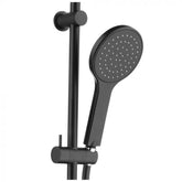 Fienza Hustle Hand Shower and Rail - Matte Black With Chrome Accents